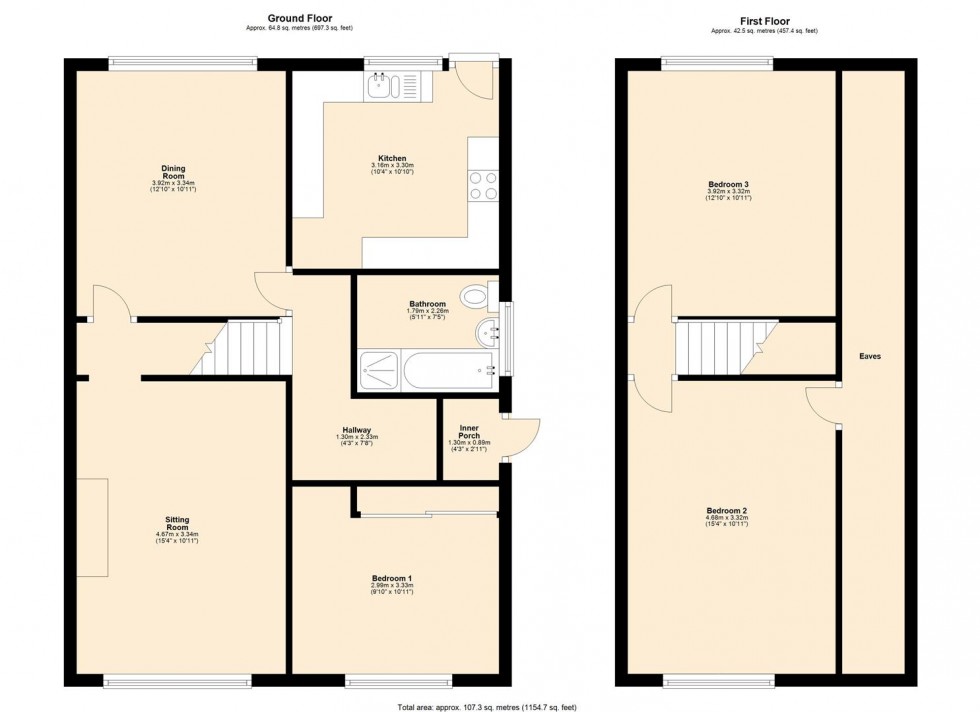 Floorplan for 8 Pye Busk Close, Bentham