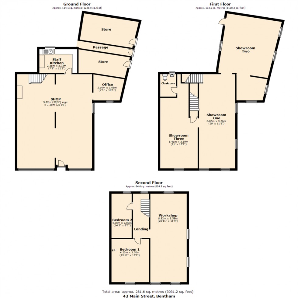 Floorplan for 42 Main Street, Bentham