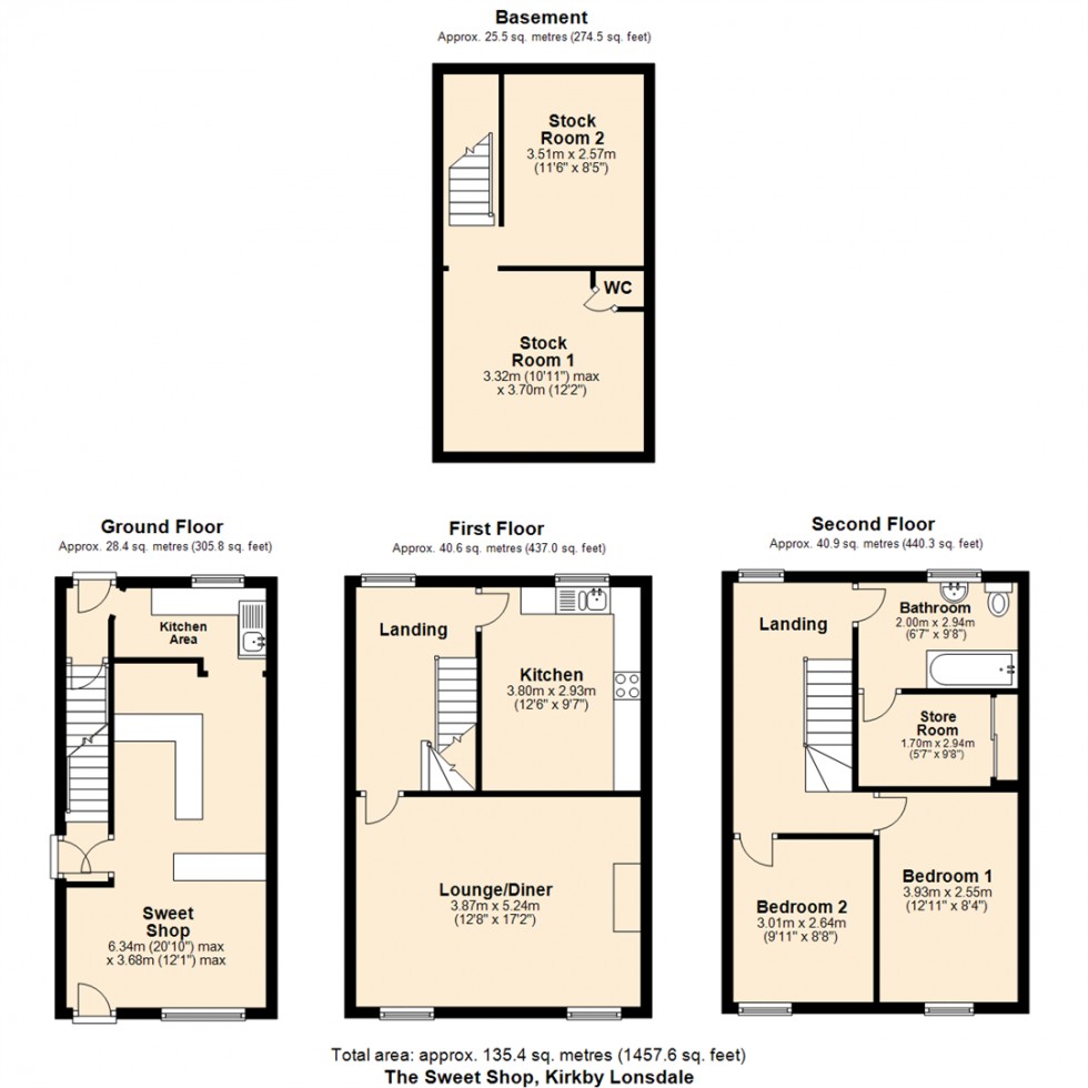 Floorplan for The Sweet Shop & Luxury Apartment
