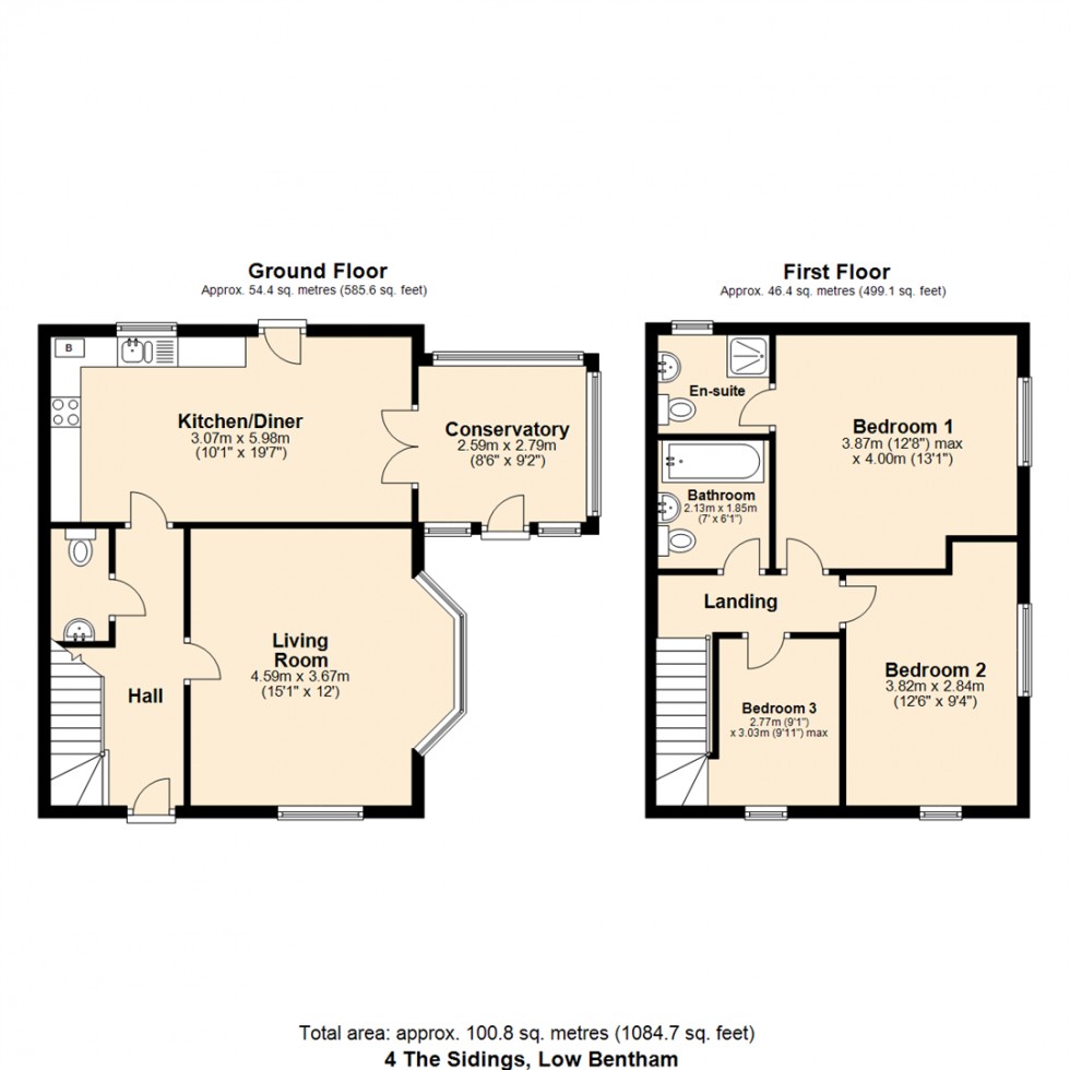 Floorplan for 4 The Sidings, Low Bentham