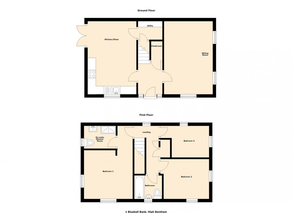 Floorplan for 1 Bluebell Bank, High Bentham