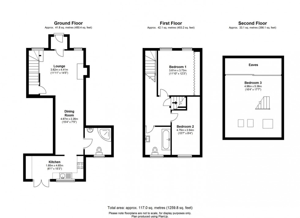 Floorplan for Marriott Cottage, Bentham