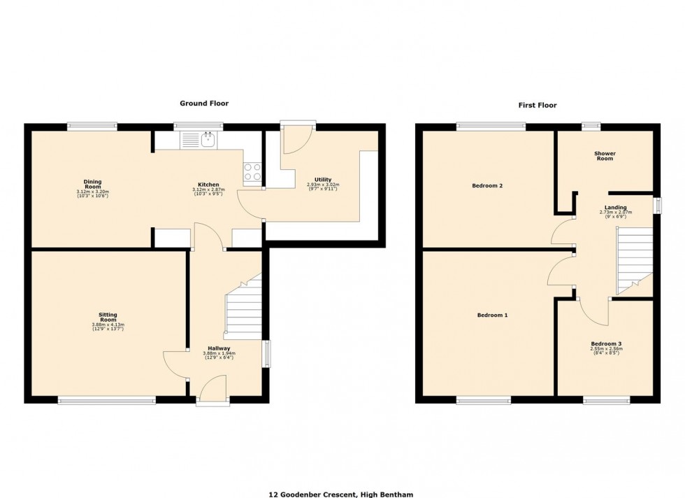 Floorplan for 12 Goodenber Crescent, Bentham