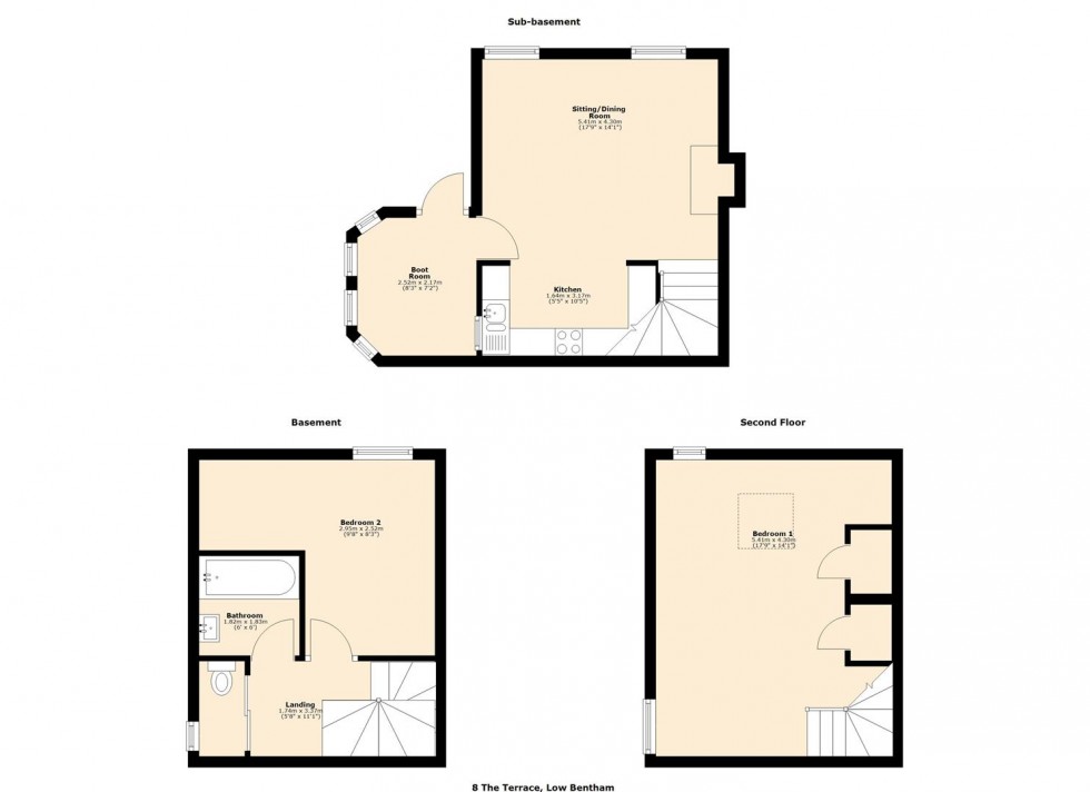 Floorplan for 8 The Terrace, Lower Bentham