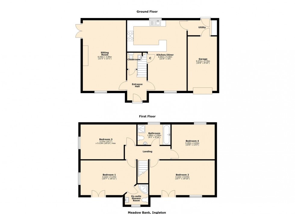 Floorplan for Meadow Bank, Ingleton