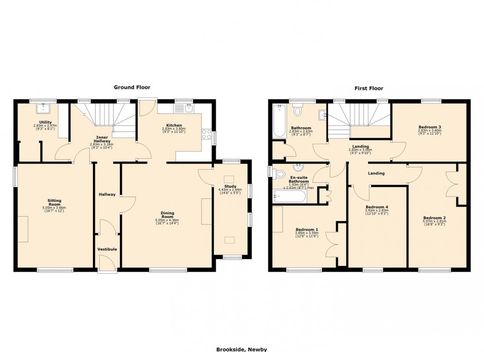 Floorplan for Brookside, Newby