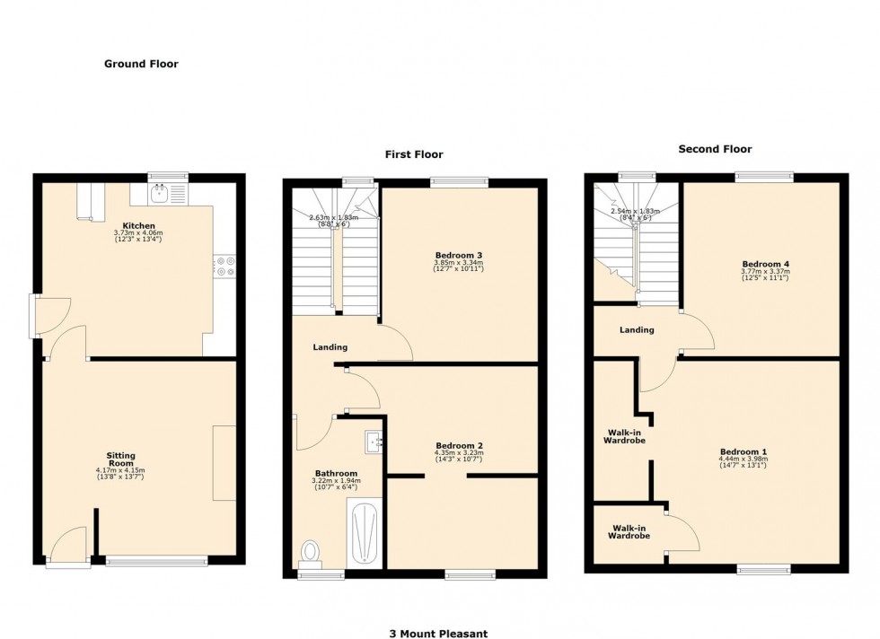 Floorplan for 3 Mount Pleasant, High Bentham