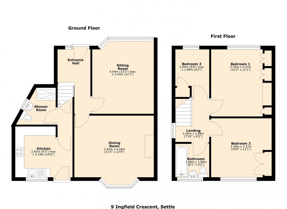 Floorplan for Ingfield Crescent, Settle
