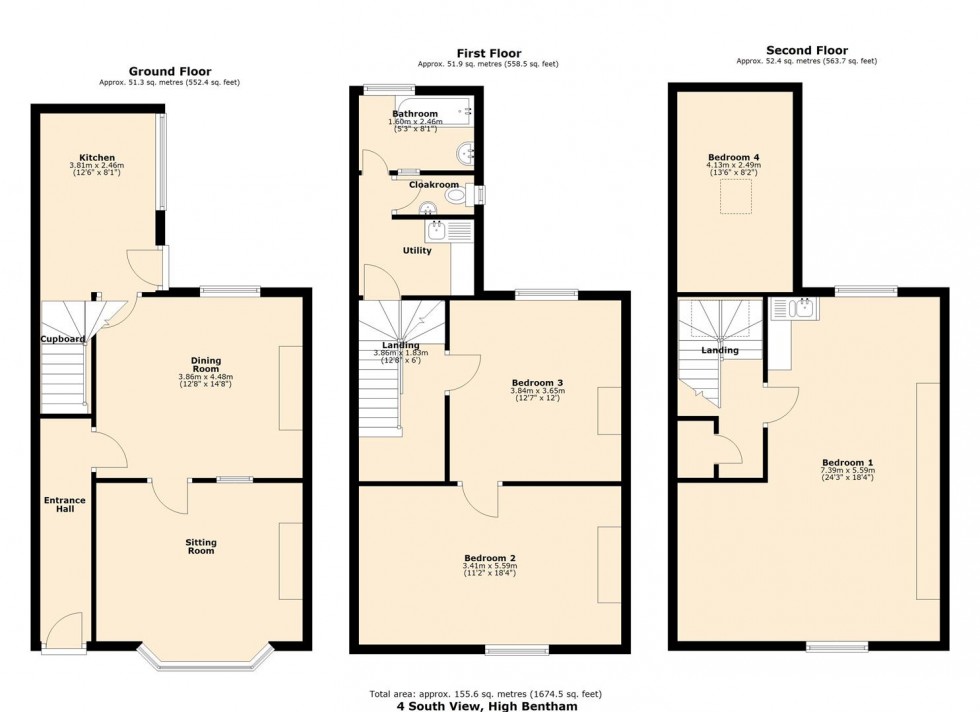 Floorplan for Bentham, Lancaster