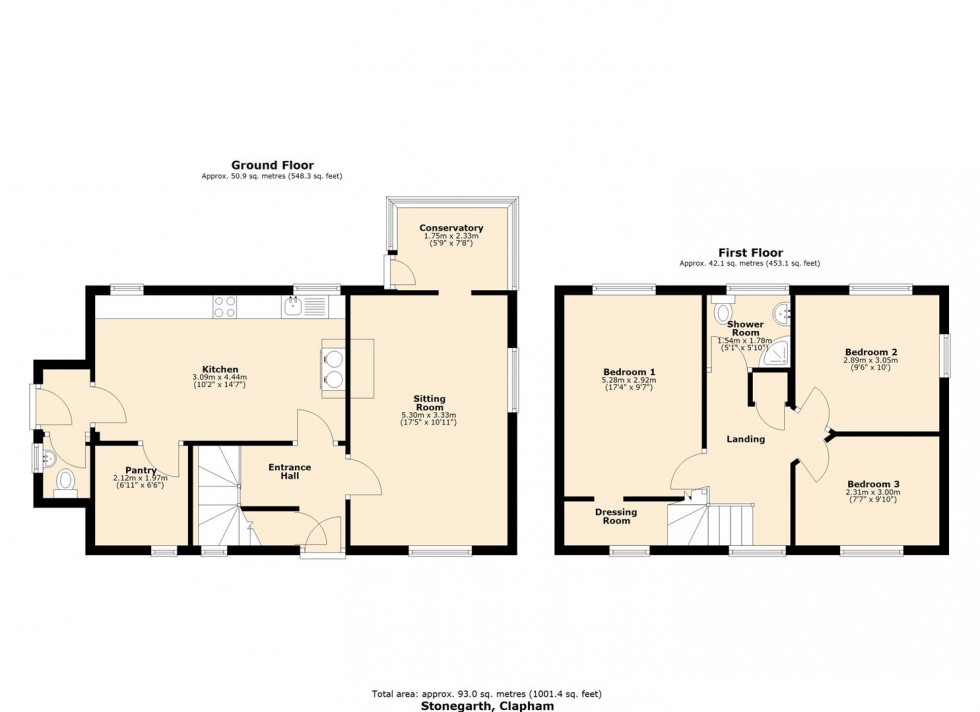 Floorplan for Stonegarth, The Green, Clapham