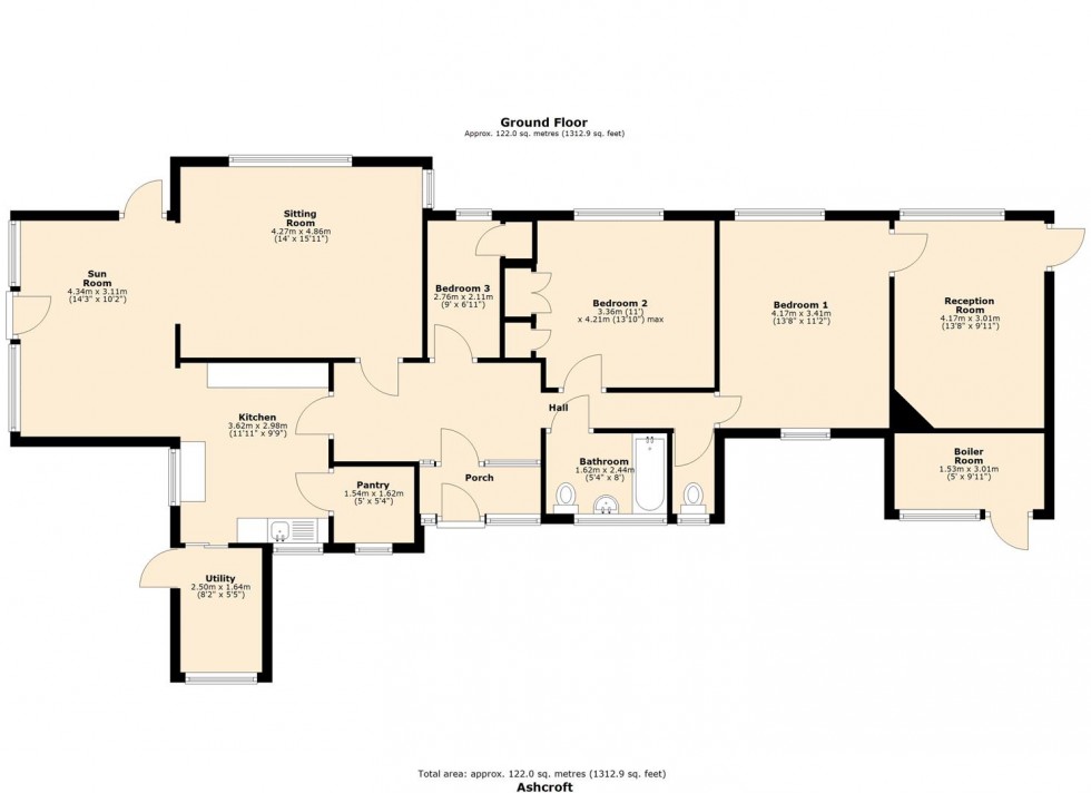 Floorplan for Ashcroft, Newby, Clapham