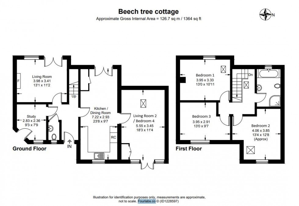 Floorplan for Beech Tree Cottages, New Road, Ingleton.