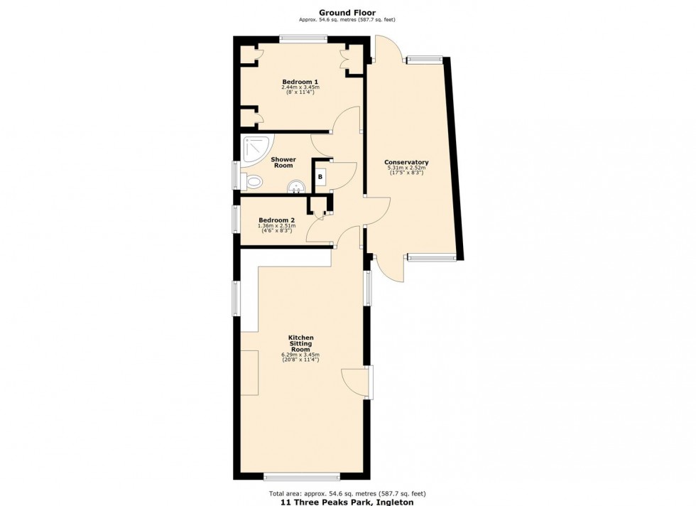 Floorplan for 11 Three Peaks Park, Ingleton
