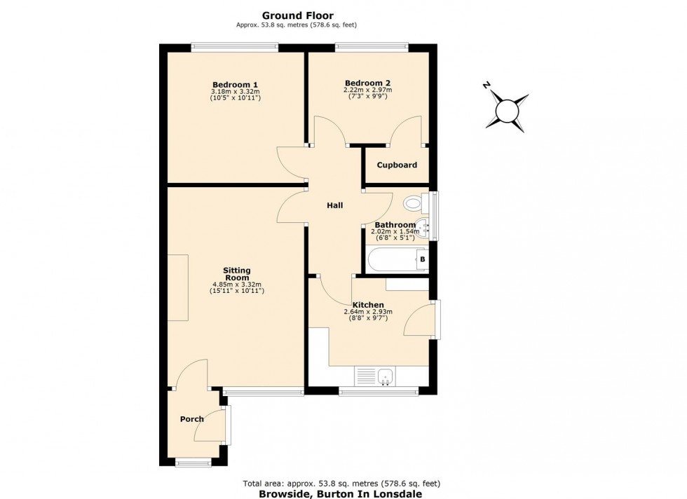 Floorplan for Browside, Burton In Lonsdale
