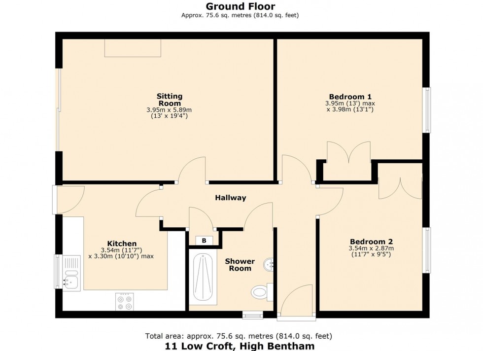 Floorplan for 11 Low Croft, High Bentham
