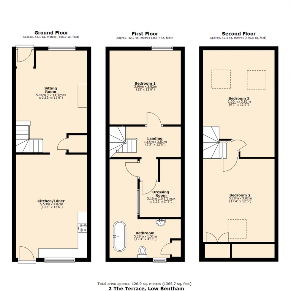 Floorplan for 2 The Terrace, Lower Bentham