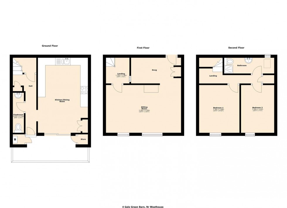 Floorplan for 4 Gale Green Barn, Westhouse, Ingleton.