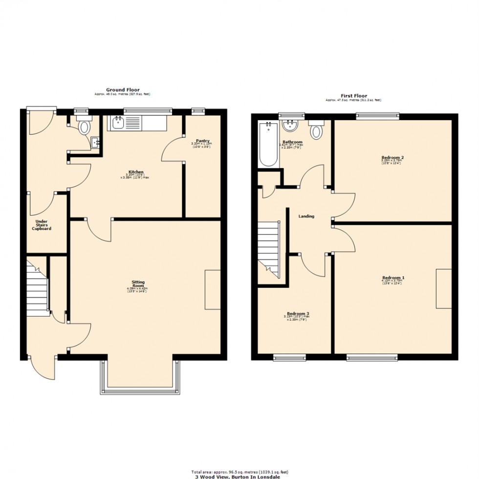 Floorplan for 3 Wood View, Burton In Lonsdale