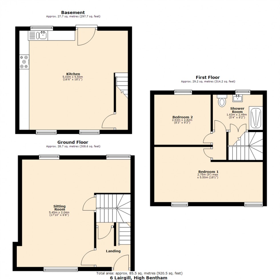 Floorplan for 6 Lairgill, Bentham