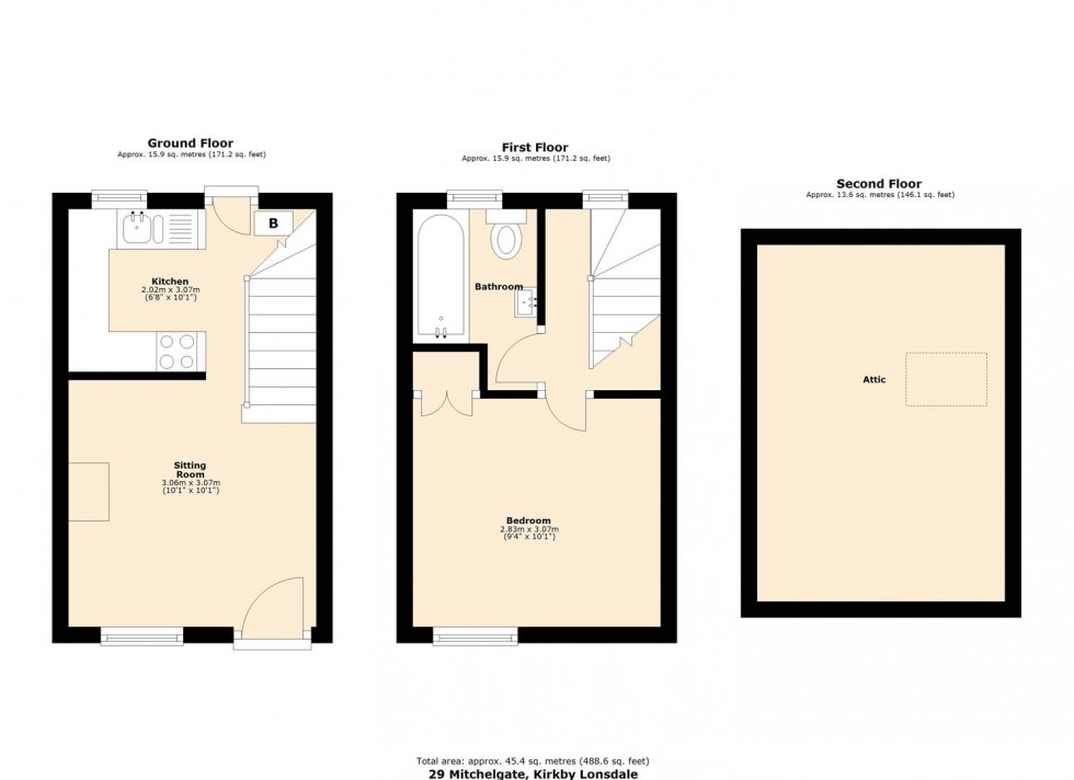 Floorplan for Mitchelgate, Kirkby Lonsdale