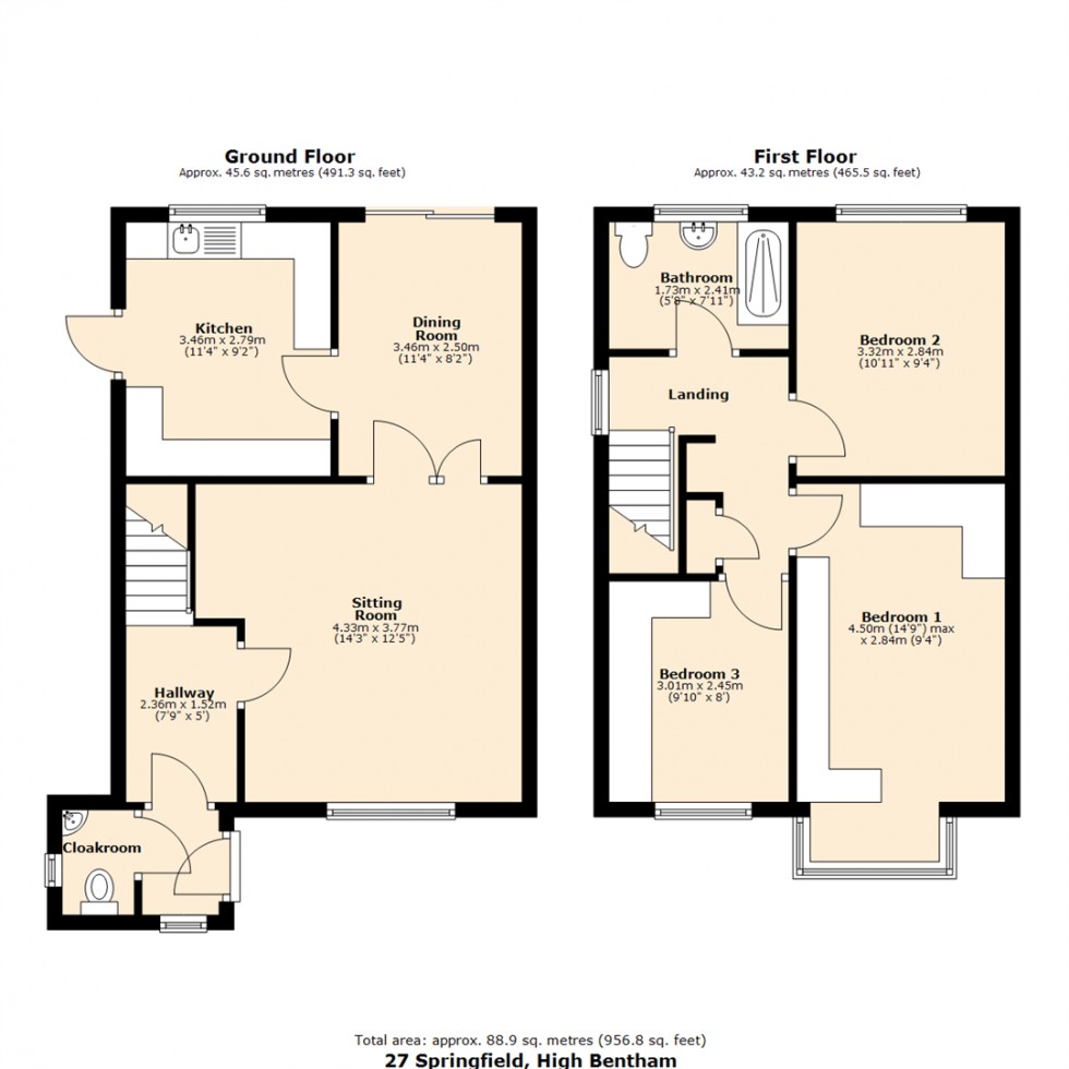 Floorplan for Springfield, High Bentham