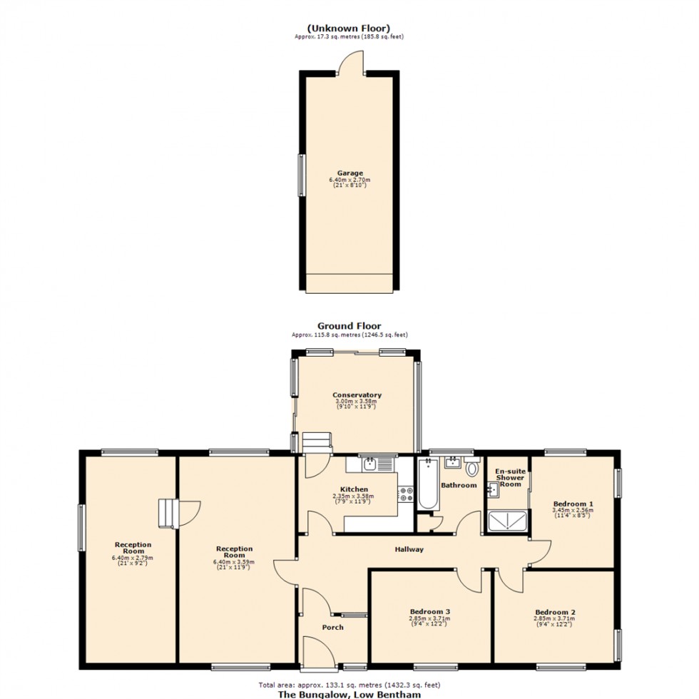 Floorplan for The Bungalow, Bentham