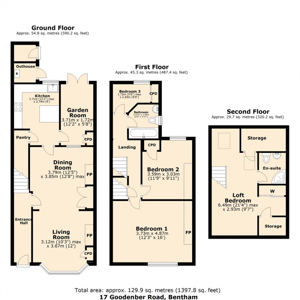 Floorplan for 17 Goodenber Road, Bentham