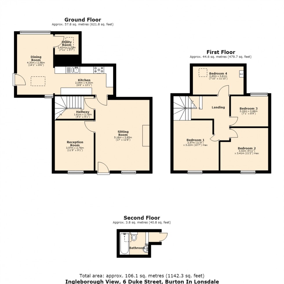 Floorplan for Ingleboro View, Burton In Lonsdale