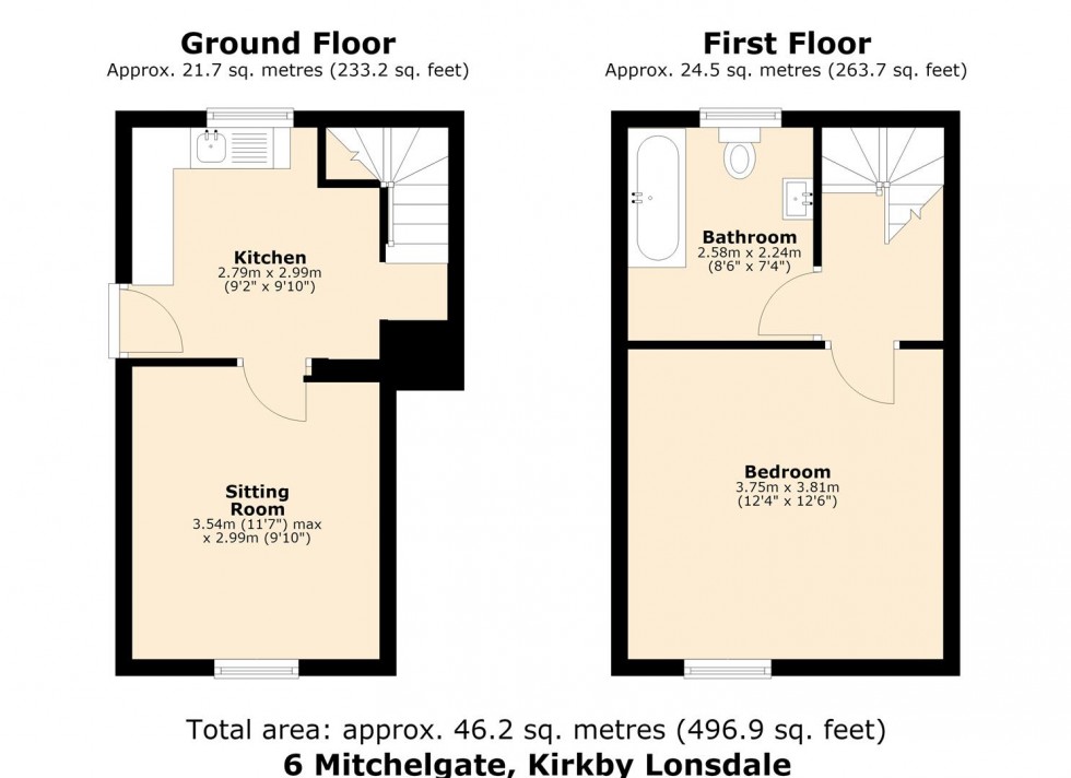 Floorplan for Mitchelgate, Kirkby Lonsdale, Carnforth