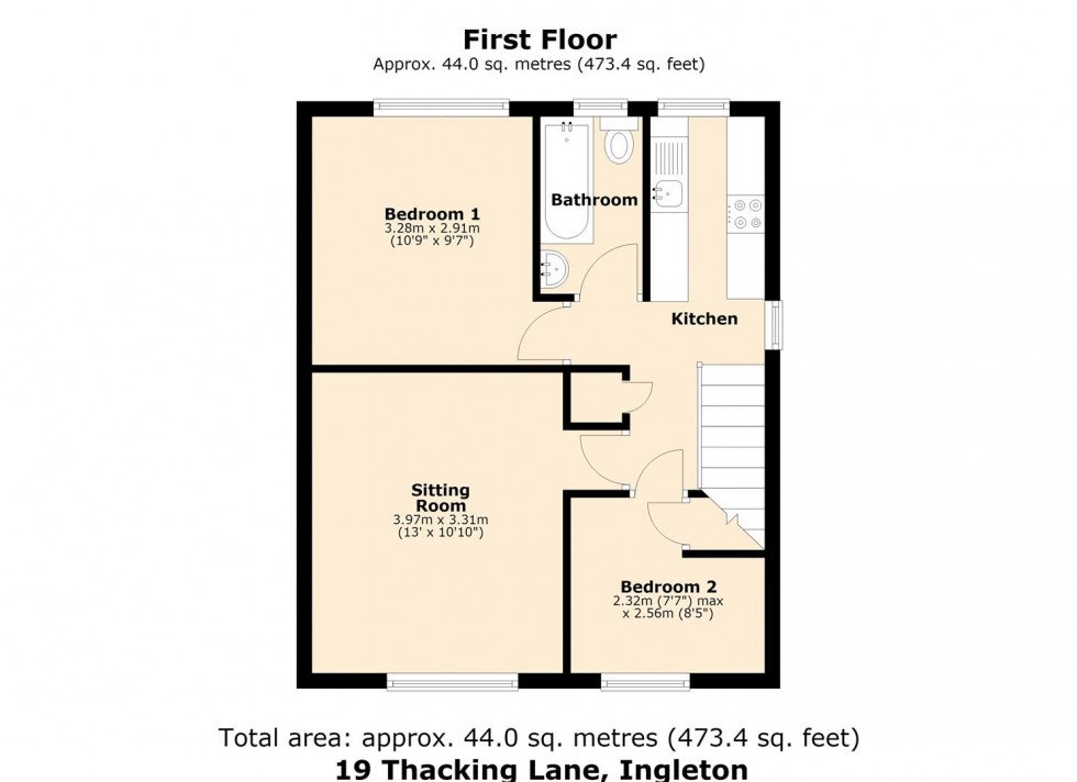 Floorplan for 19 Thacking Lane, Ingleton