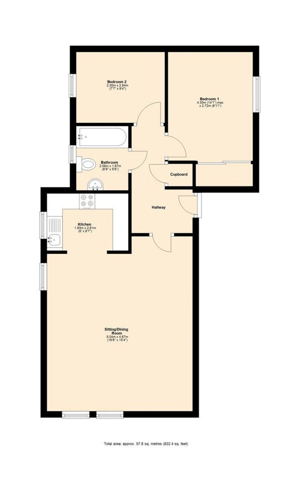 Floorplan for 3 Old Laundry Mews, Ingleton