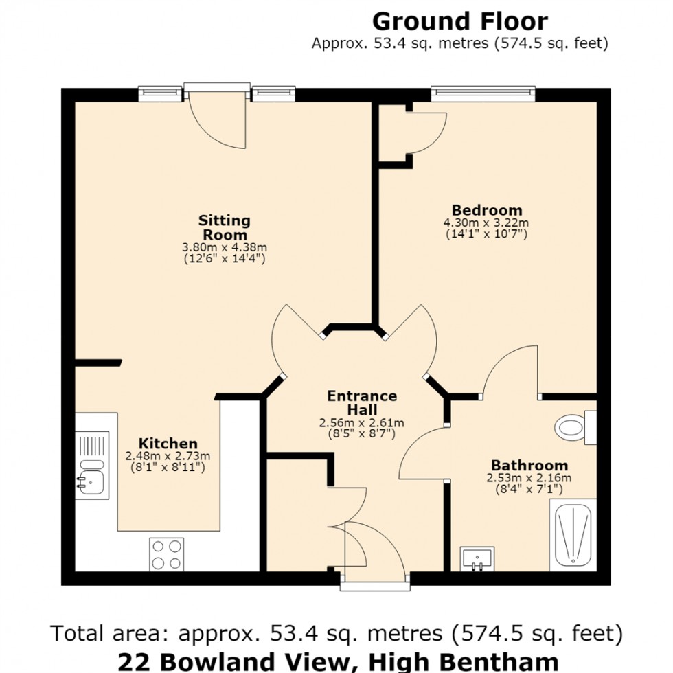 Floorplan for 22 Bowland View, High Bentham